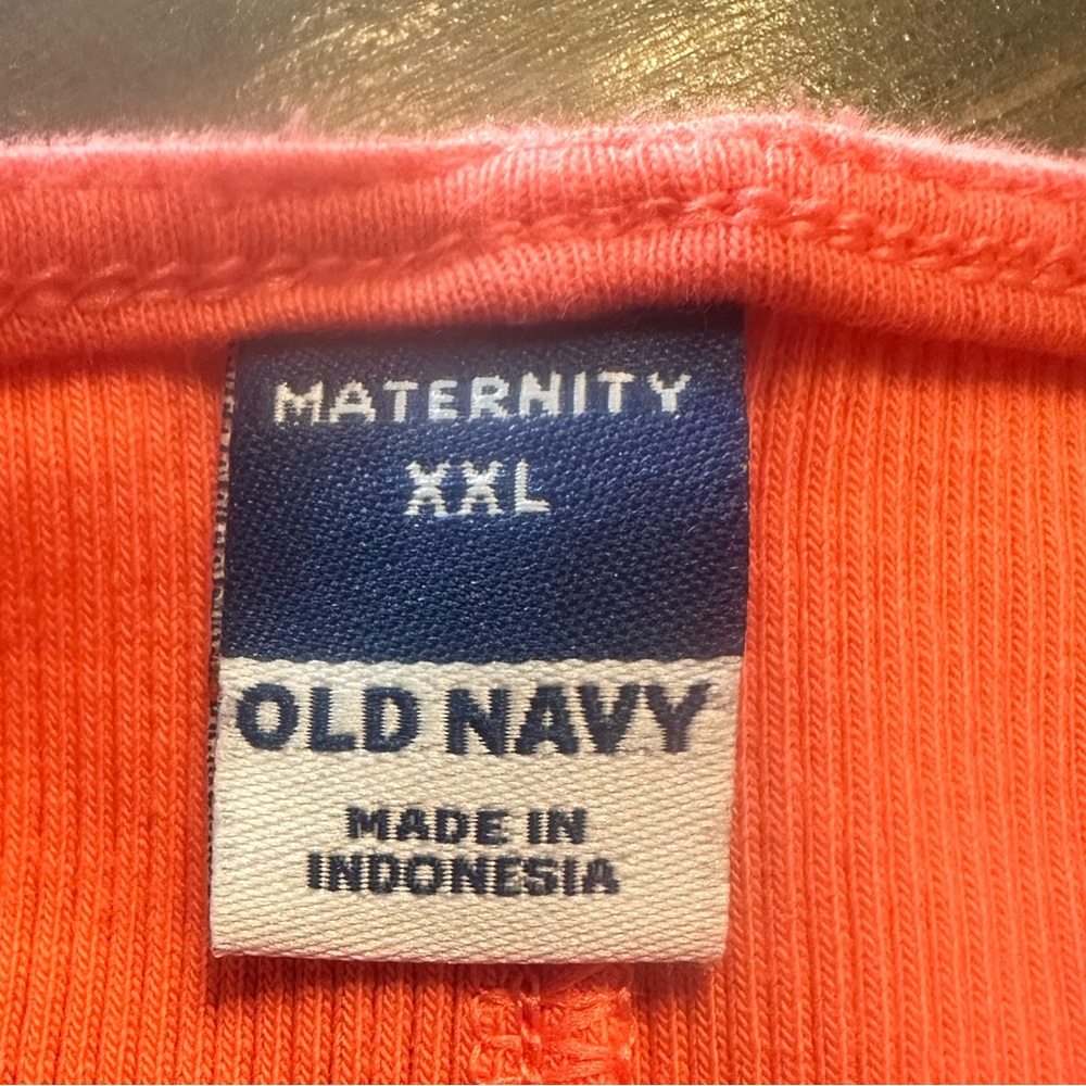 Old Navy Maternity Coral Tropics Ribbed Square Neck Dress - XXL - Picture 3 of 10